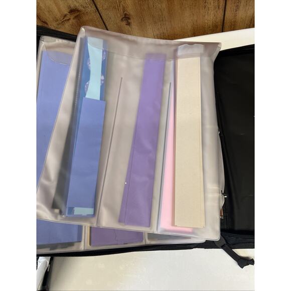 Creative Memories Black Binder Dividers Zipper Closure With 3 Pages Accessories - Picture 9 of 9